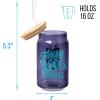 Silver Buffalo Disney Villains Featuring Scar, Maleficent, Ursula, Evil Queen, and Hades Chrome Glass Jar Tumbler with Bamboo Lid and Glass Straw, 16 Ounces(Haunted Mansion Foolish Mortals)