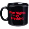Silver Buffalo Five Nights At Freddy’s Special Delivery Group Line Up Game Over 20oz Ceramic Camper Mug(Black/Multi)