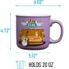 Silver Buffalo Friends Central Perk Smelly Cat Large Ceramic Camper-Style Coffee Mug for Cappuccino, Latte, Hot Cocoa or Hot Tea, 20 Ounces(20oz Smelly Cat)