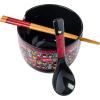 Silver Buffalo Harry Potter Icons Ceramic Ramen Noodle Rice Bowl with Chopsticks, Microwave Safe, 20 Ounces(Avengers Classic Heads Spoon)