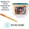 Silver Buffalo Harry Potter Icons Ceramic Ramen Noodle Rice Bowl with Chopsticks, Microwave Safe, 20 Ounces(Harry Potter Anime)
