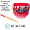Silver Buffalo Harry Potter Icons Ceramic Ramen Noodle Rice Bowl with Chopsticks, Microwave Safe, 20 Ounces(Marvel Comics Retro Characters)