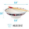 Silver Buffalo Harry Potter Icons Ceramic Ramen Noodle Rice Bowl with Chopsticks, Microwave Safe, 20 Ounces(Spider-Man Japanese Manga Comic Panels (Big))