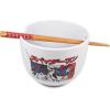 Silver Buffalo Harry Potter Icons Ceramic Ramen Noodle Rice Bowl with Chopsticks, Microwave Safe, 20 Ounces(Spiderman Manga Panels)