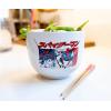Silver Buffalo Harry Potter Icons Ceramic Ramen Noodle Rice Bowl with Chopsticks, Microwave Safe, 20 Ounces(Spiderman Manga Panels)