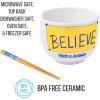 Silver Buffalo Harry Potter Icons Ceramic Ramen Noodle Rice Bowl with Chopsticks, Microwave Safe, 20 Ounces(Ted Lasso)