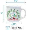 Silver Buffalo Peanuts Snoopy and Woodstock Get Cozy Ceramic Camper Mug, 20 Ounces(Peanuts Snoopy’s Holiday Treats)