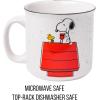 Silver Buffalo Peanuts Snoopy and Woodstock Get Cozy Ceramic Camper Mug, 20 Ounces(Snoopy and Woodstock Get Cozy)