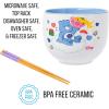 Silver Buffalo Pokemon Pokeball Ceramic Ramen Noodle Bowl with Chopsticks, Microwave Safe, 20 Ounces(Care Bears Ramen and Sushi)