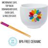 Silver Buffalo Pokemon Pokeball Ceramic Ramen Noodle Bowl with Chopsticks, Microwave Safe, 20 Ounces(Crayola)