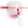 Silver Buffalo Pokemon Pokeball Ceramic Ramen Noodle Bowl with Chopsticks, Microwave Safe, 20 Ounces(Nissin Cup Noodles Spoon)