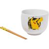 Silver Buffalo Pokemon Pokeball Ceramic Ramen Noodle Bowl with Chopsticks, Microwave Safe, 20 Ounces(Pokemon Pikachu)