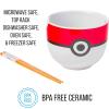 Silver Buffalo Pokemon Pokeball Ceramic Ramen Noodle Bowl with Chopsticks, Microwave Safe, 20 Ounces(Pokemon Pokeball)