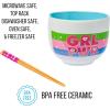Silver Buffalo Pokemon Pokeball Ceramic Ramen Noodle Bowl with Chopsticks, Microwave Safe, 20 Ounces(Powerpuff Girls Girl Power)