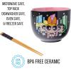 Silver Buffalo Pokemon Pokeball Ceramic Ramen Noodle Bowl with Chopsticks, Microwave Safe, 20 Ounces(Powerpuff Girls Group)