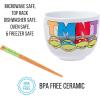 Silver Buffalo Pokemon Pokeball Ceramic Ramen Noodle Bowl with Chopsticks, Microwave Safe, 20 Ounces(Teenage Mutant Ninja Turtles)