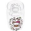 Silver Buffalo Sanrio Hello Kitty and Friends Cinnamoroll Polaroids Glass Jar Tumbler with Bamboo Lid and Glass Straw, 16 Ounces(Hello Kitty Leopard Print)