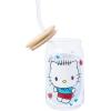 Silver Buffalo Sanrio Hello Kitty and Friends Cinnamoroll Polaroids Glass Jar Tumbler with Bamboo Lid and Glass Straw, 16 Ounces(Hello Kitty and Dear Daniel (2 Pack))