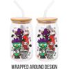 Silver Buffalo Sanrio Hello Kitty and Friends Cinnamoroll Polaroids Glass Jar Tumbler with Bamboo Lid and Glass Straw, 16 Ounces(Hello Kitty and Friends Halloween Costumes)