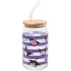 Silver Buffalo Sanrio Hello Kitty and Friends Cinnamoroll Polaroids Glass Jar Tumbler with Bamboo Lid and Glass Straw, 16 Ounces(Kuromi (2 Pack))