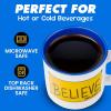 Silver Buffalo Ted Lasso Believe Ceramic Camper-Style Coffee Mug, 20 Ounces(Care Bears Hearts and Stars)