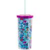 Silver Buffalo Disney Lilo and Stitch Tropical Pattern Plastic Tall Cold Cup with Lid and Straw, 20 Ounces(Lilo and Stitch in Other Disney Character Costumes)