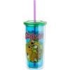 Silver Buffalo Disney Lilo and Stitch Tropical Pattern Plastic Tall Cold Cup with Lid and Straw, 20 Ounces(Scooby Doo)