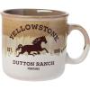 Silver Buffalo Disney Nightmare Before Christmas Jack Skellington Mystic Opulence Reactive Glaze Ceramic Camper Mug, 20 Ounces(Yellowstone Dutton Ranch Montana)