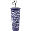Silver Buffalo Disney Tim Burton’s Nightmare Before Christmas “Forever and Always” Featuring Jack Skellington and Sally Double Walled Stainless Steel Tumbler with Straw, 22 Ounces(Jack and Zero Pattern (24 Ounces))