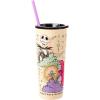 Silver Buffalo Disney Tim Burton’s Nightmare Before Christmas “Forever and Always” Featuring Jack Skellington and Sally Double Walled Stainless Steel Tumbler with Straw, 22 Ounces(Forever and Always (22 Ounces))