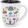 Silver Buffalo Friends Central Perk Smelly Cat Large Ceramic Camper-Style Coffee Mug for Cappuccino, Latte, Hot Cocoa or Hot Tea, 20 Ounces(16oz Central Perk Logo Wide Rim Mug)