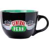 Silver Buffalo Friends Central Perk Smelly Cat Large Ceramic Camper-Style Coffee Mug for Cappuccino, Latte, Hot Cocoa or Hot Tea, 20 Ounces(24oz Friends Central Perk)