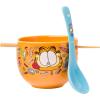 Silver Buffalo Pokemon Pokeball Ceramic Ramen Noodle Bowl with Chopsticks, Microwave Safe, 20 Ounces(Garfield Junk Food Spoon)