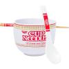 Silver Buffalo Pokemon Pokeball Ceramic Ramen Noodle Bowl with Chopsticks, Microwave Safe, 20 Ounces(Nissin Cup Noodles Spoon)