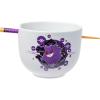 Silver Buffalo Pokemon Pokeball Ceramic Ramen Noodle Bowl with Chopsticks, Microwave Safe, 20 Ounces(Pokemon Gengar)