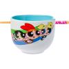 Silver Buffalo Pokemon Pokeball Ceramic Ramen Noodle Bowl with Chopsticks, Microwave Safe, 20 Ounces(Powerpuff Girls Girl Power)