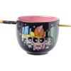 Silver Buffalo Pokemon Pokeball Ceramic Ramen Noodle Bowl with Chopsticks, Microwave Safe, 20 Ounces(Powerpuff Girls Group)