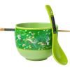 Silver Buffalo Pokemon Pokeball Ceramic Ramen Noodle Bowl with Chopsticks, Microwave Safe, 20 Ounces(Rick and Morty Portal Spoon)