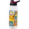 Silver Buffalo Pokémon Skate Graffiti Electrifying Pikachu Water Bottle with Screw-On Lid, 28 Ounces(Various Pokemons)