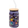 Silver Buffalo Sanrio Hello Kitty and Friends Cinnamoroll Polaroids Glass Jar Tumbler with Bamboo Lid and Glass Straw, 16 Ounces(Hello Kitty and Friends Halloween Costumes Black)