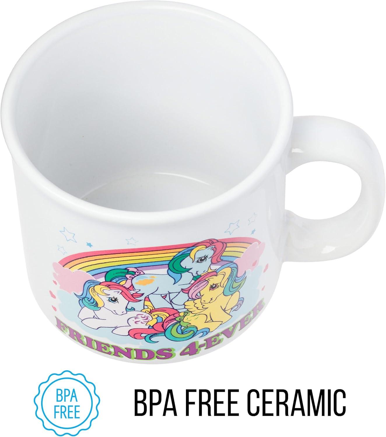 imageSilver Buffalo My Little Pony Friends 4Ever Forever Featuring Sunlight Windy and Skydancer Ceramic Camper Mug 20 Ounces