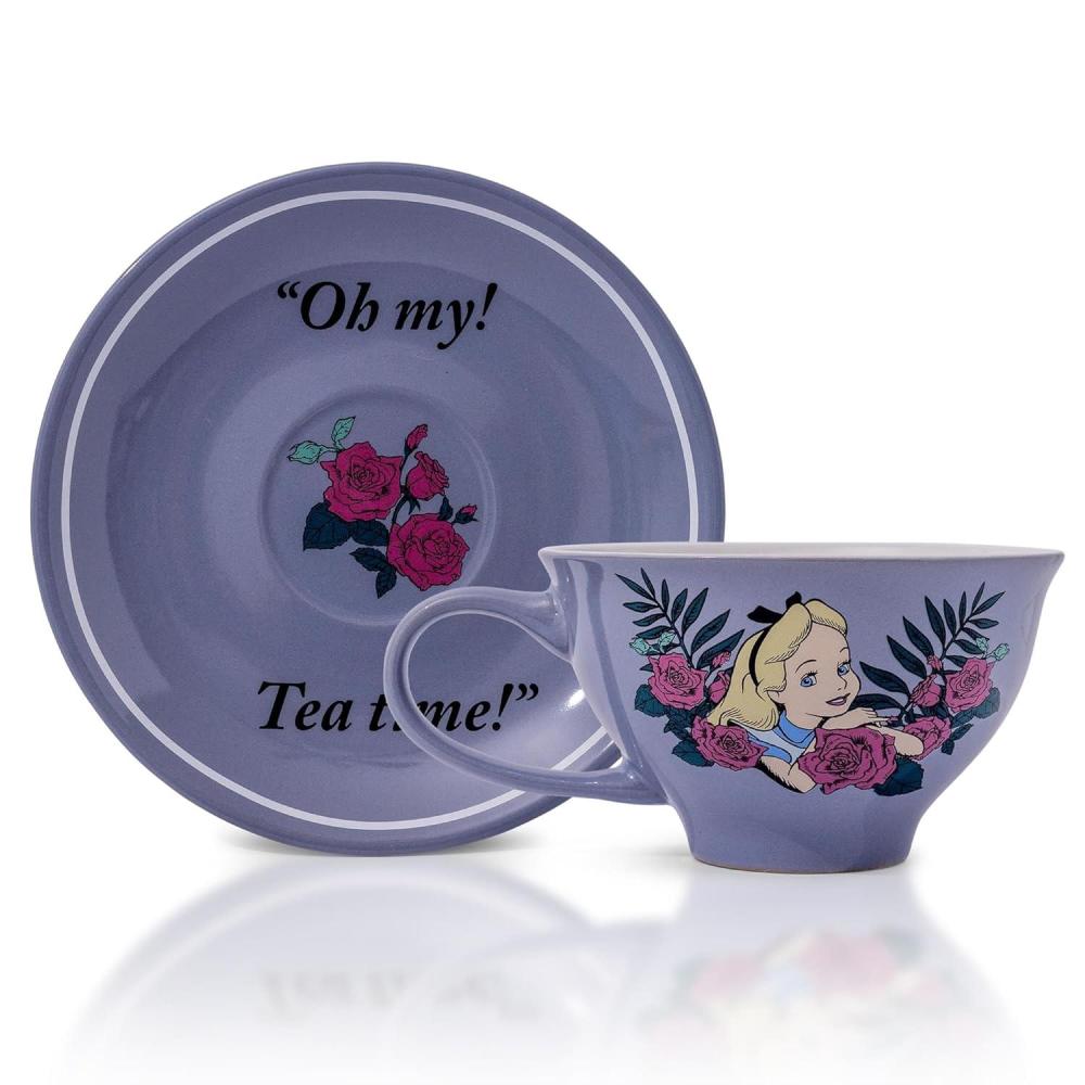 imageSilver Buffalo Alice in Wonderland Oh My Boxed Ceramic Teacup and Saucer 12 OuncesOh My Boxed