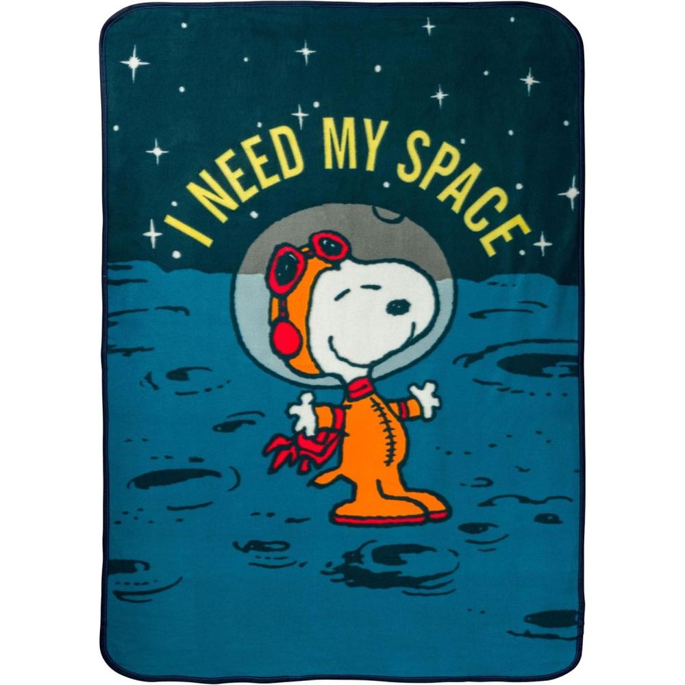 imageSilver Buffalo Care Bears Plush Fleece Throw Blanket 45quot x 60quot 250 GSMPeanuts Snoopy I Need My Space