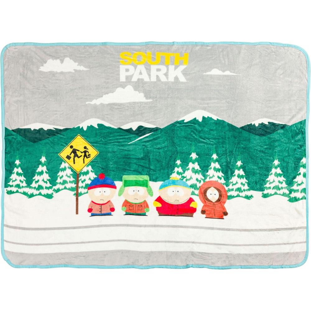 imageSilver Buffalo Care Bears Plush Fleece Throw Blanket 45quot x 60quot 250 GSMSouth Park Bus Stop