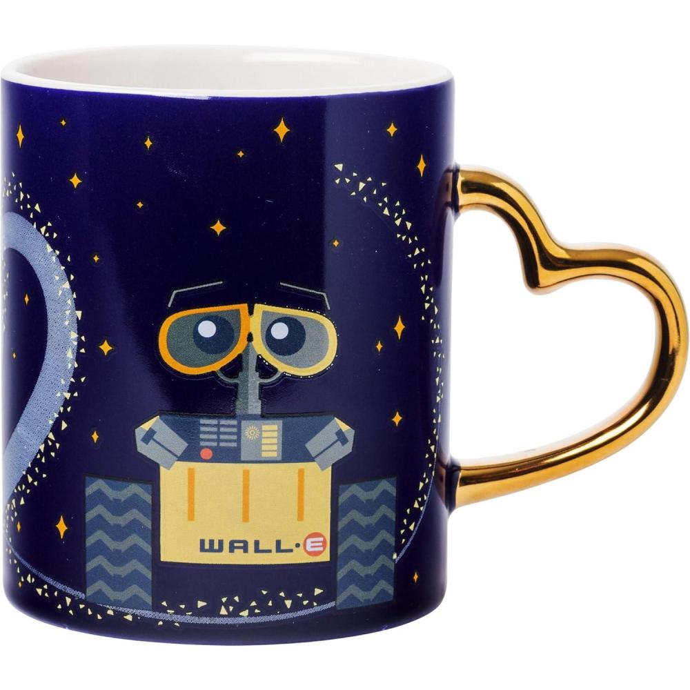 imageSilver Buffalo Care Bears Rainbow Mug with Sculpted Heart Handle Features Bedtime Good Luck Cheer and Tenderheart Bears 14 OuncesPixar Wall E Eve Heart