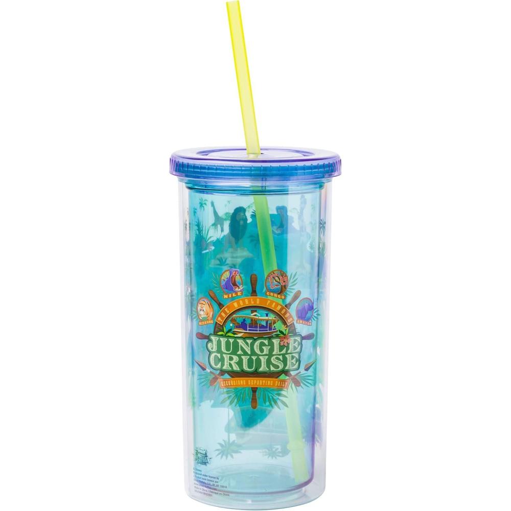imageSilver Buffalo Care Bears Rainbow Stars Gold Confetti Cold Cup Featuring Funshine Grumpy Good Luck Bedtime Cheer and Tenderheart Bears 32 OuncesJungle Cruise