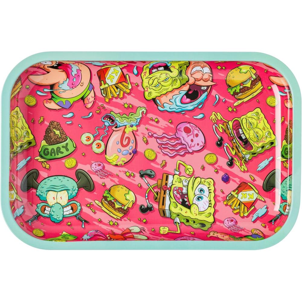 imageSilver Buffalo Chucky Wanna Play 113quot x 74quot Tin TraySpongebob Krusty Icon