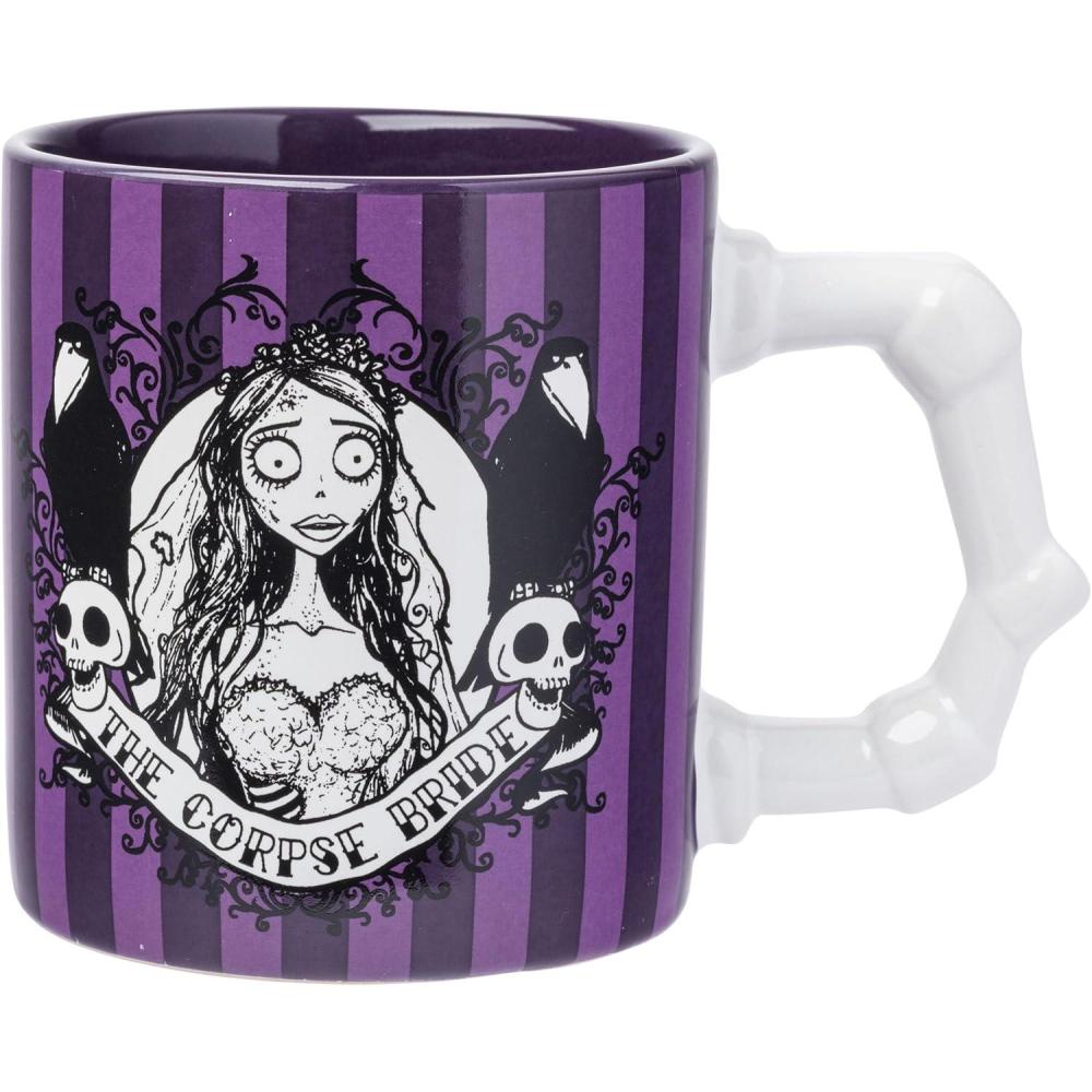 imageSilver Buffalo Classic Ouija Board Inspired Mystifying Oracle Good Bye Scary Ceramic Black Mug 20 OuncesCorpse Bride Sculpted Handle