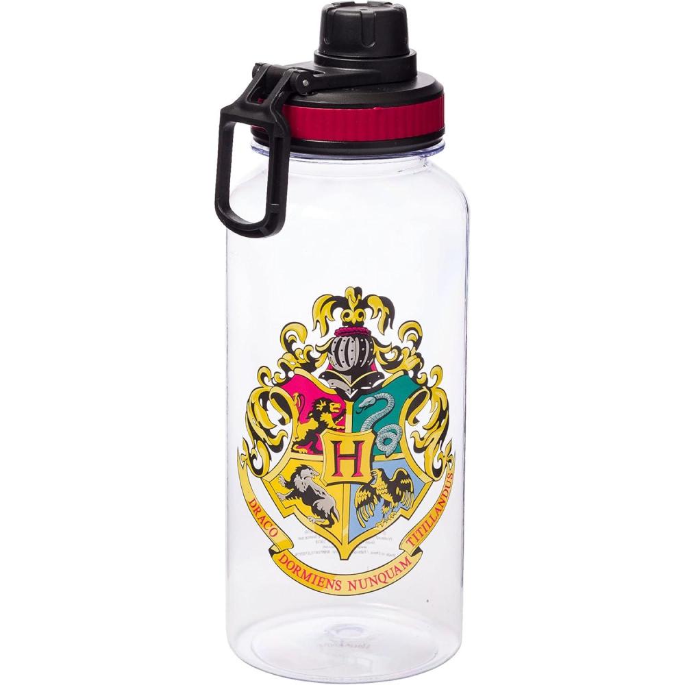 imageSilver Buffalo Disney Mickey Classic Varsity Twist Spout Plastic Water Bottle with Stickers You Stick Yourself Red 32 OuncesHarry Potter Hogwarts House