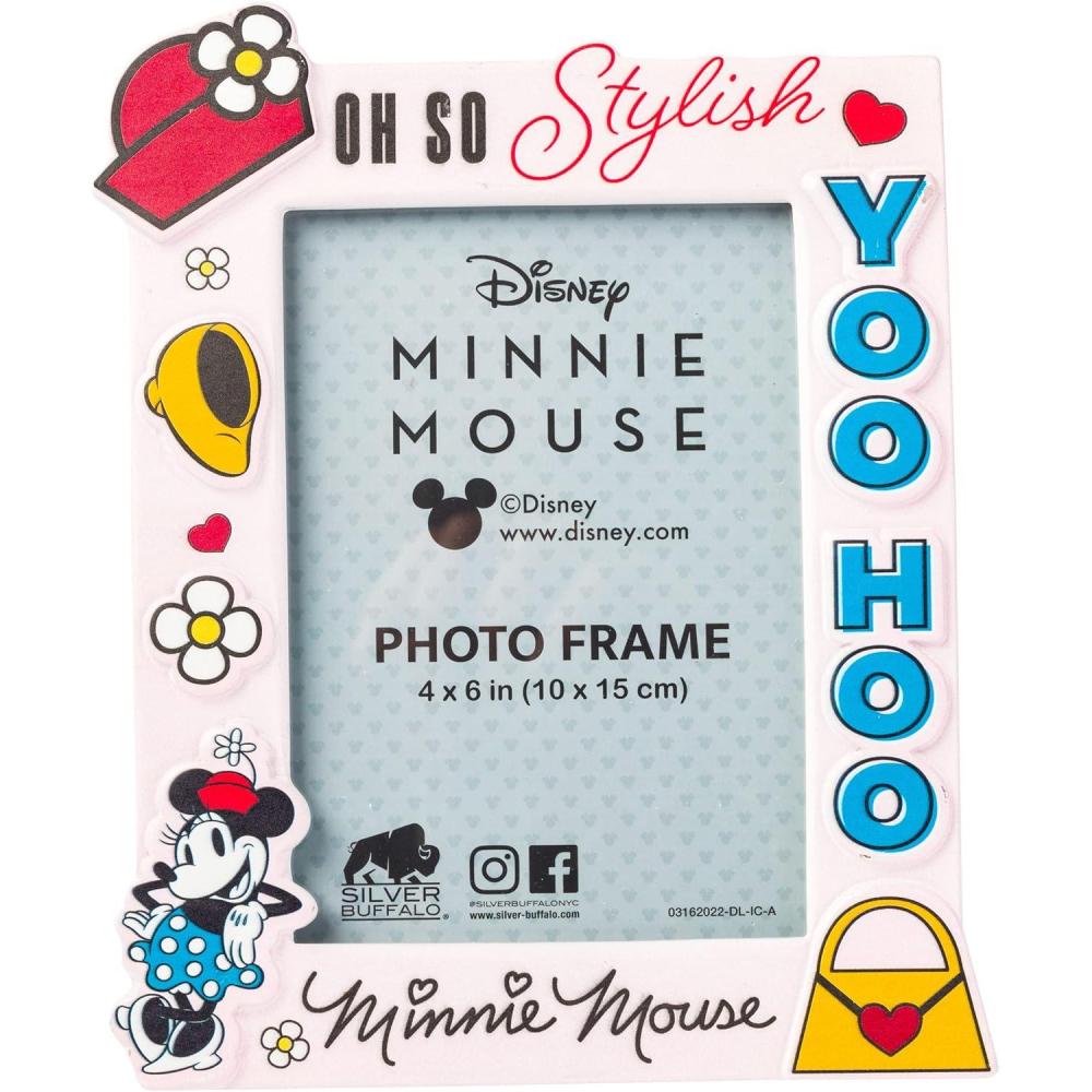 imageSilver Buffalo Disney Nightmare Before Christmas All Hail the Pumpkin King Tombstone Photo Picture Frame Grey 4 x 6 InchesDisney Minnie Mouse